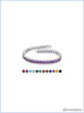 Sterling Silver Tennis Bracelet Women's Dainty Gift